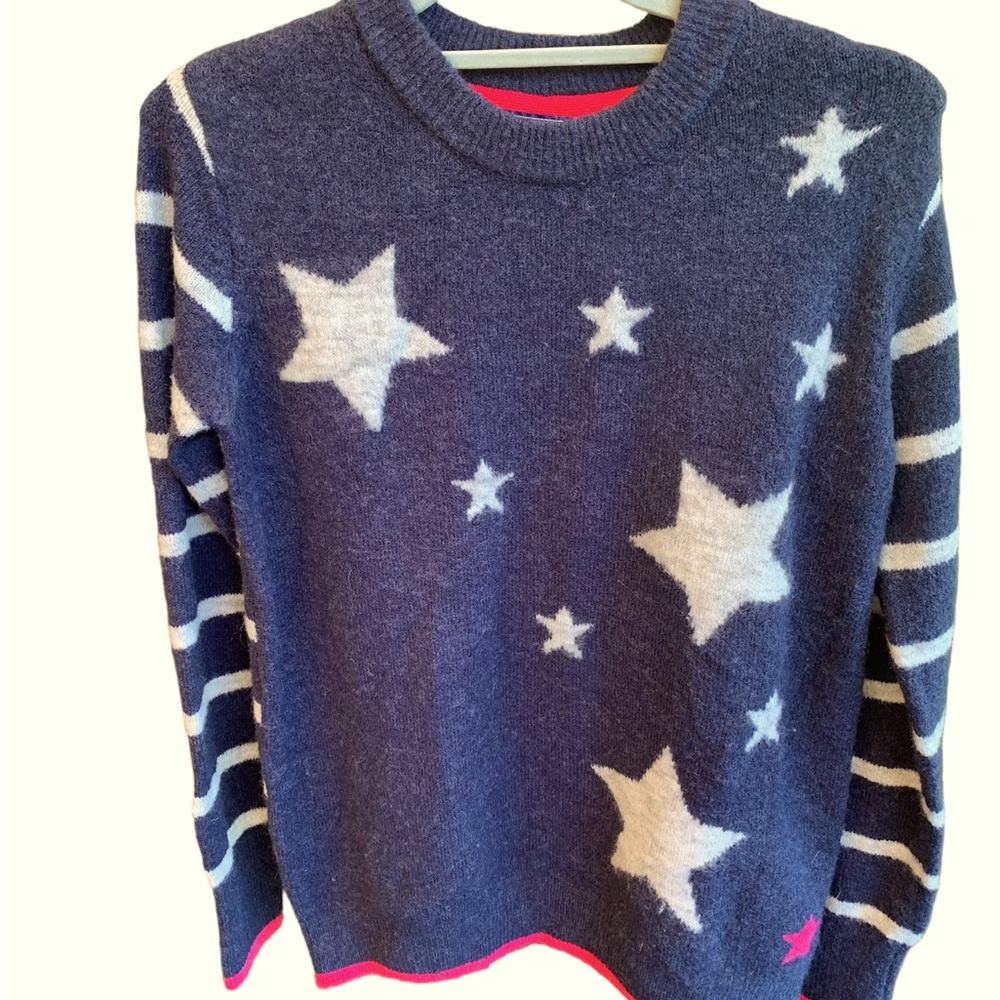 Joules Star & Stripe Blue Sweater Size Small